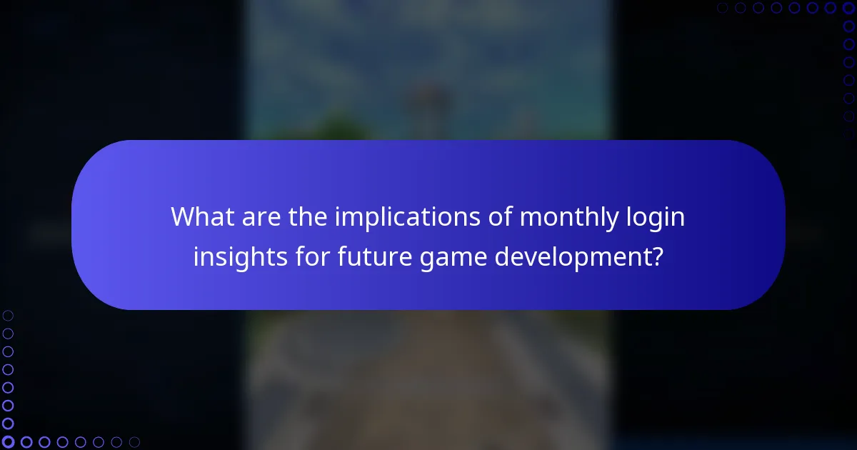 What are the implications of monthly login insights for future game development?
